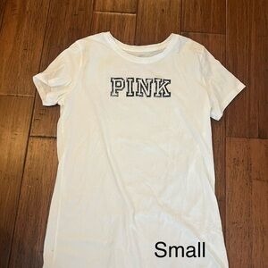 PINK Victoria's Secret White Short Sleeve Tee